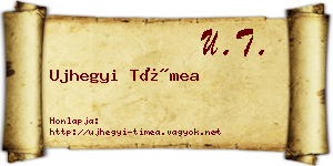 Ujhegyi Tímea névjegykártya